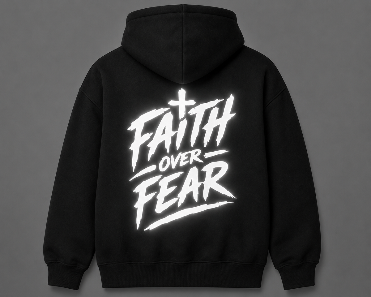 Faith Over Fear Reflective Hoodie