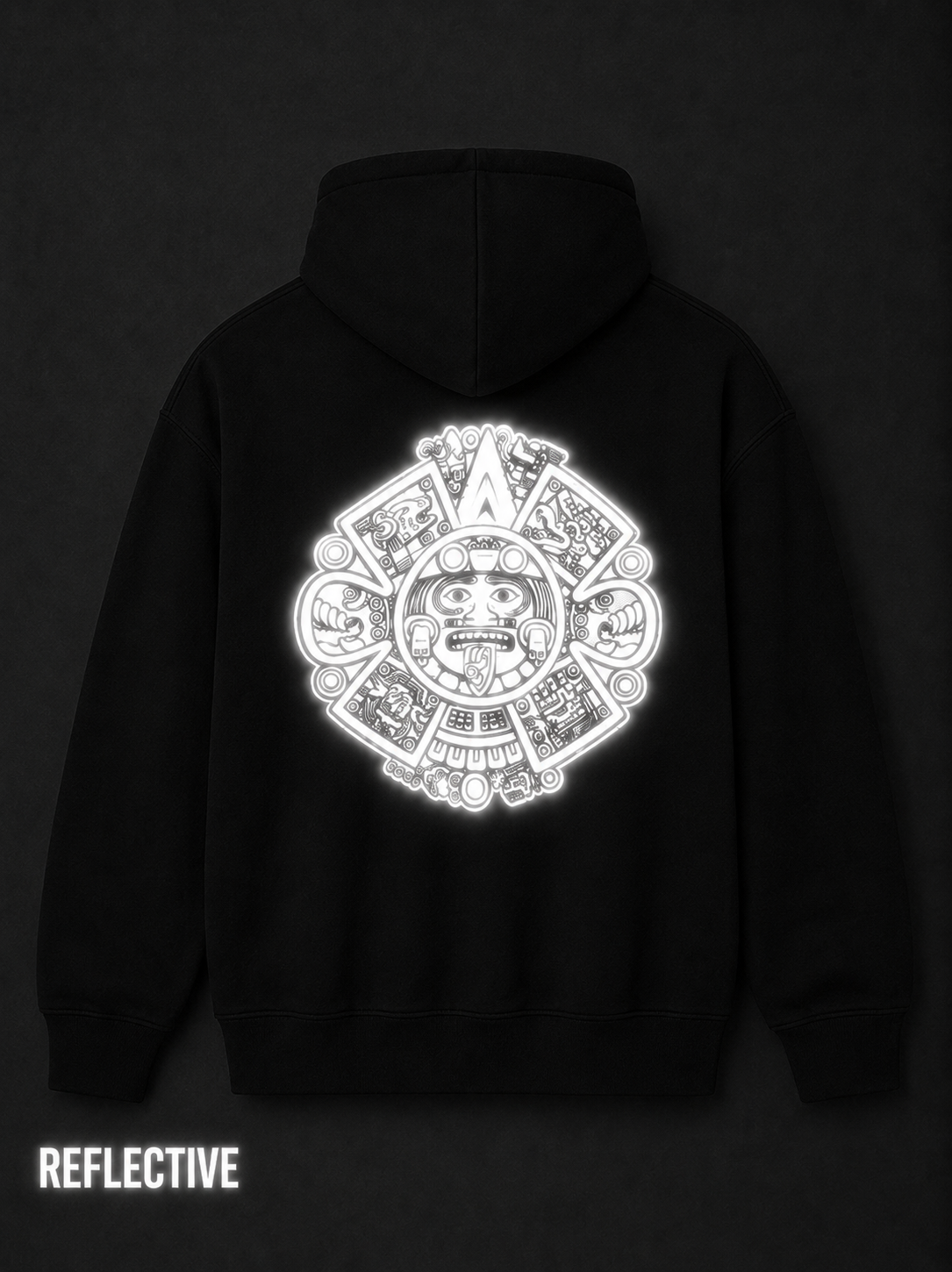 Aztec Calendar Reflective Hoodie