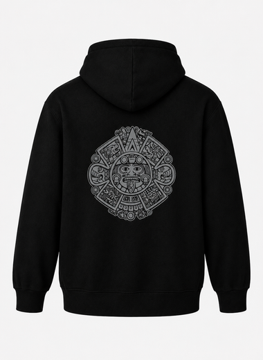 Aztec Calendar Reflective Motorcycle Hoodie
