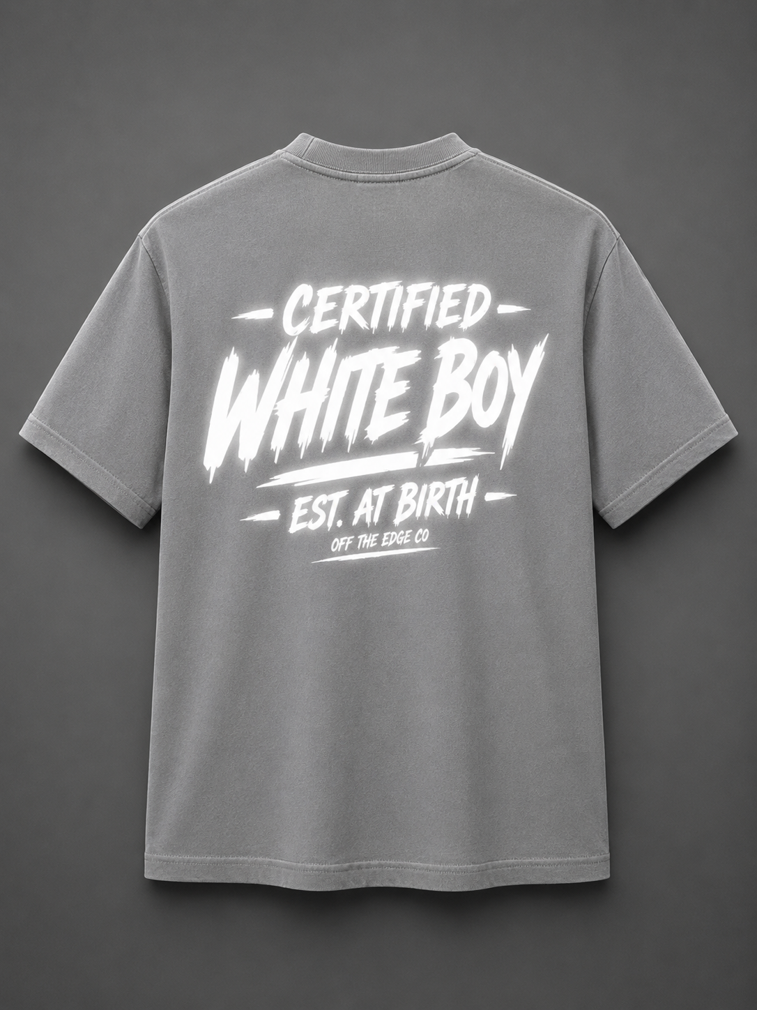 Certified White Boy Est. at Birth Reflective Shirt