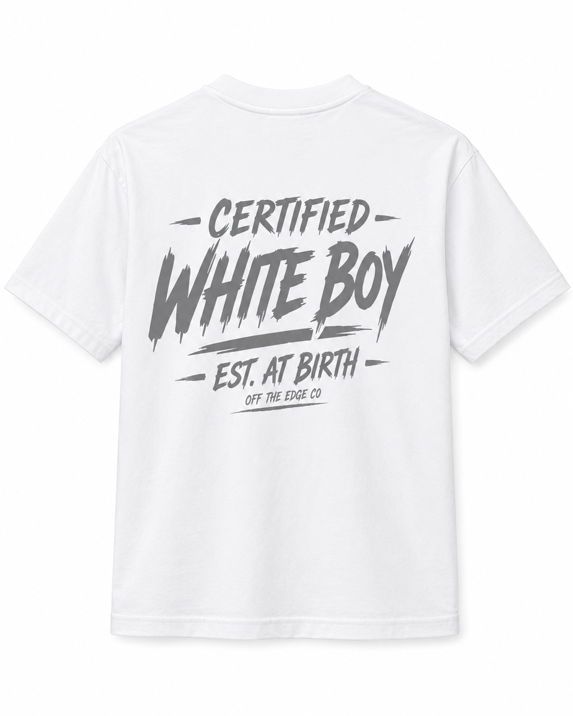 Certified White Boy Est. at Birth Reflective Shirt
