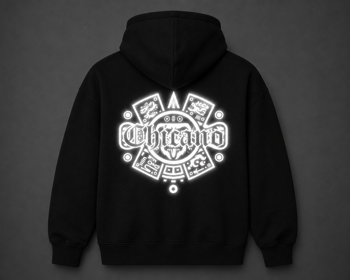 Chicano Roots  Reflective Hoodie