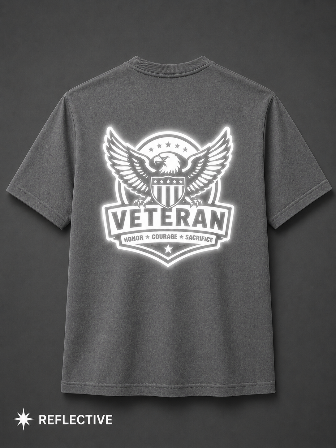 Honor Courage Sacrifice Veteran Reflective Shirt