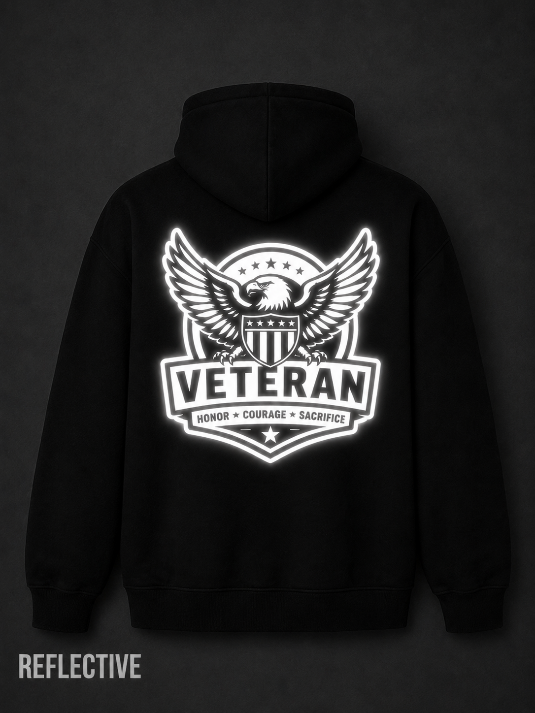 Honor Courage Sacrifice Reflective Hoodie