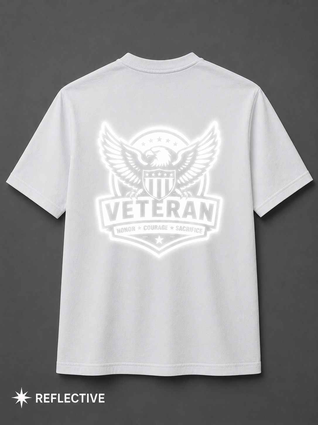 Honor Courage Sacrifice Veteran Reflective Shirt