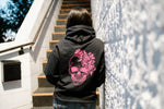 Pink Reflective Rose Skull Hoodie