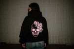 Pink Reflective Rose Skull Hoodie