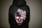 Pink Reflective Rose Skull Hoodie