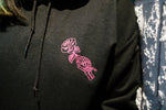 Pink Reflective Rose Skull Hoodie