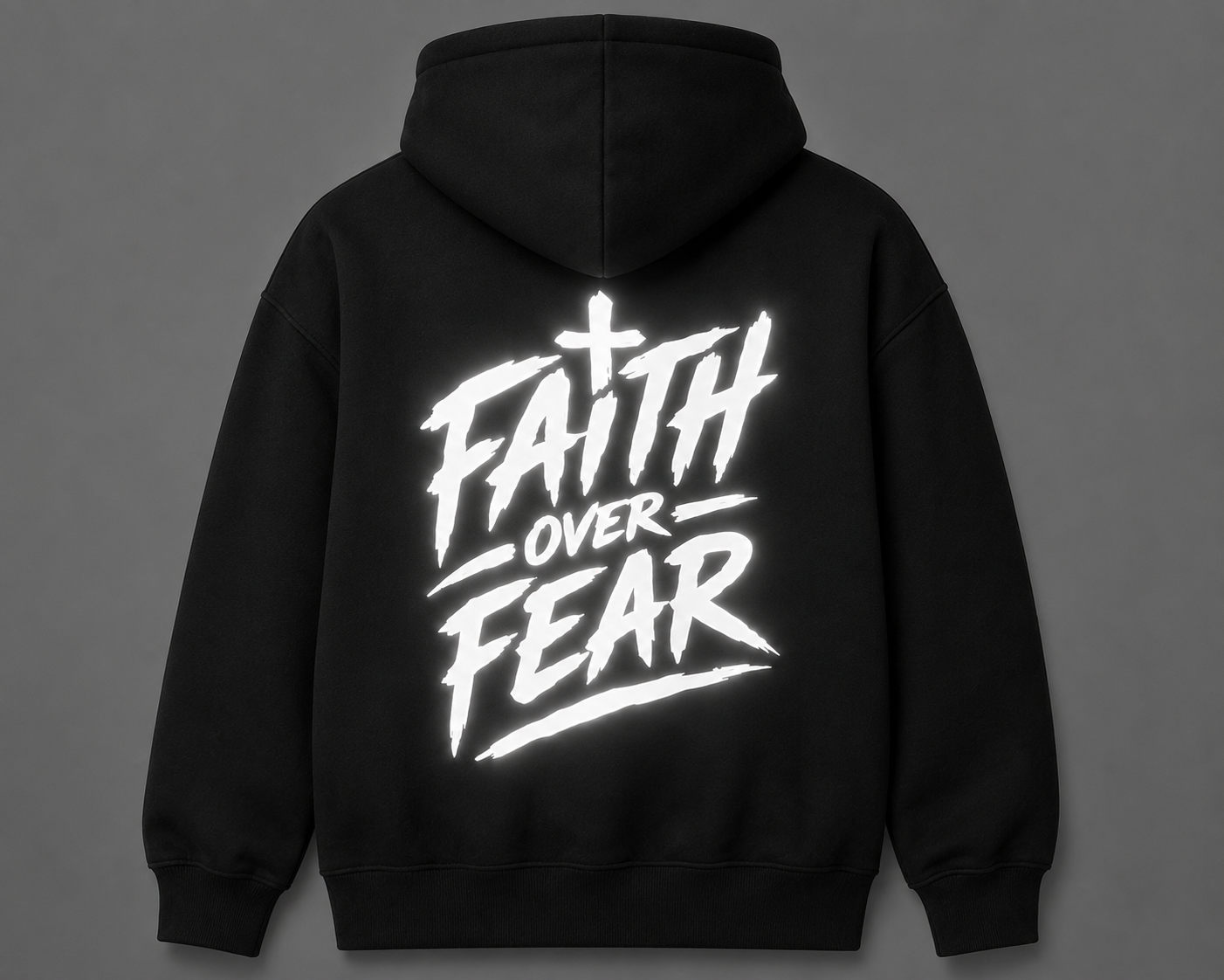 Faith Over Fear Reflective Hoodie